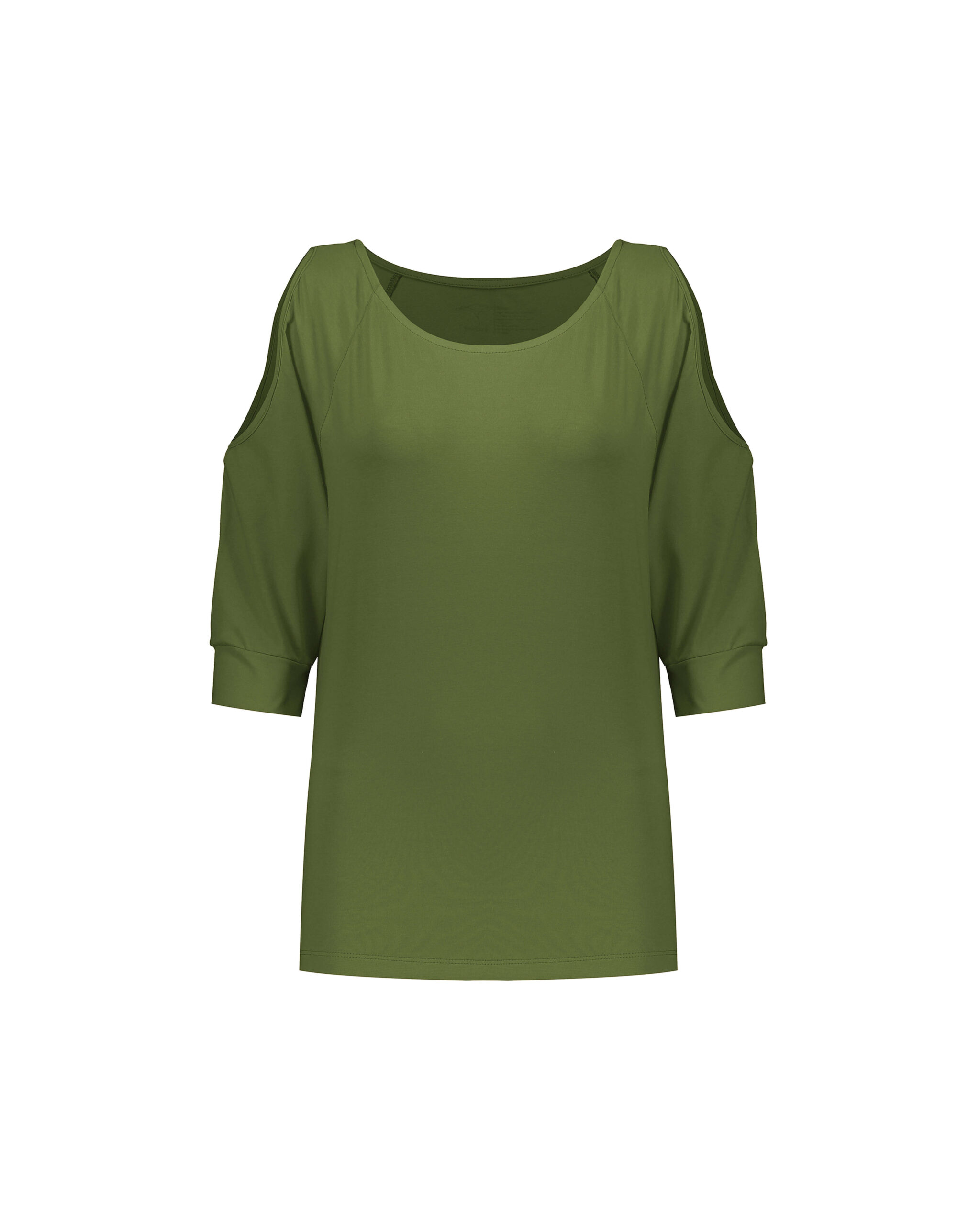 تي شرت زنانه سرشانه باز آستين مچ دار