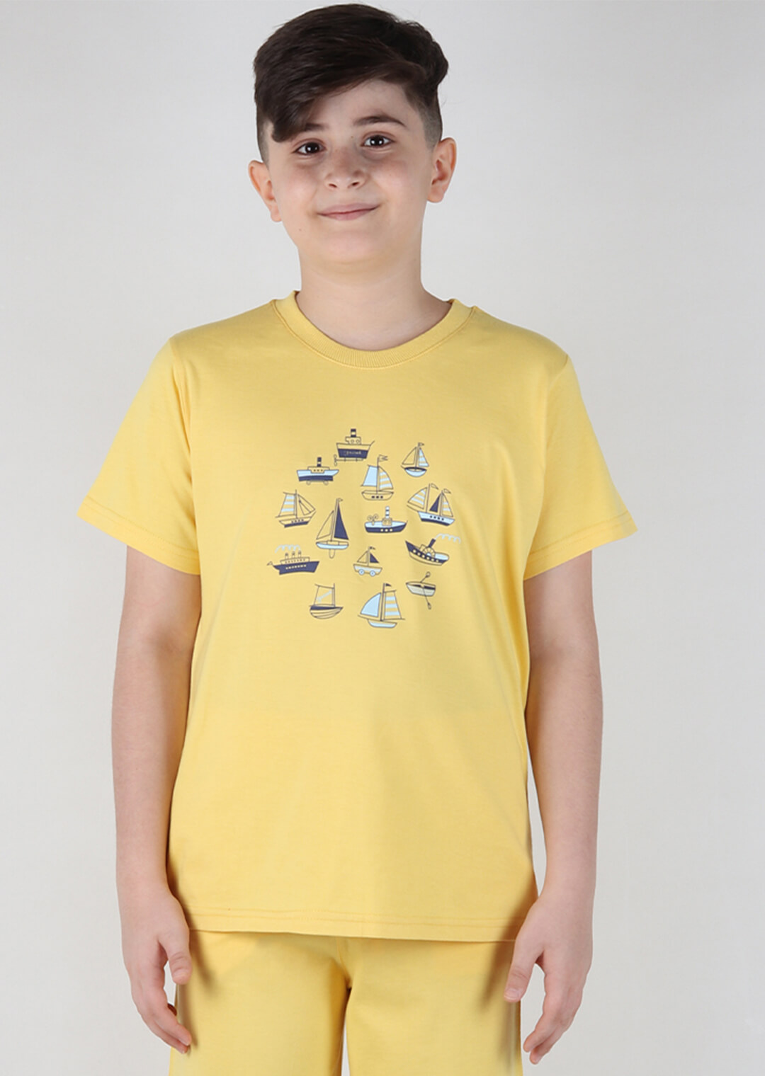 تی شرت پسرانه یقه گرد چاپدار